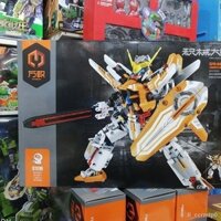 Phụ kiện miễn phí Wanzhi khối xây dựng Transformers robot khổng lồ mech boy câu đố lắp ráp
