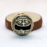 Phụ kiện móc khóa chuông đồng cổ điển, mặt dây chuyền bằng đồng nguyên chất, mặt dây chuyền nhỏ sáng tạo cá nhân, trang trí gió treo