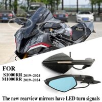 Phụ Kiện Mới Cho Xe Máy Gương Có Thể Gập Lại Sợi Carbon Mới Tích Hợp LED Gương Tín Hiệu BMW S1000RR M1000RR 2019-2024