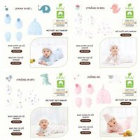 Phụ kiện mũ bao tay bao chân cotton cho bé sơ sinh Lullaby