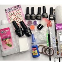 Phụ Kiện Nail - Combo Đồ Nail Làm Tại Nhà, có máy hơ mini