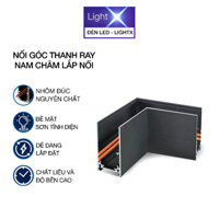 Phụ Kiện Nối Góc Thanh Ray Nam Châm Lắp Nổi Chất Liệu Nhôm Đúc Nguyên Chất Bề Mặt Sơn Tĩnh Điện Màu Đen