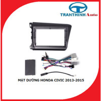 Phụ kiện nội thất: Mặt dưỡng lắp màn hình cho xe Honda Civic 2013-2015, kèm dây giắc zin theo xe.