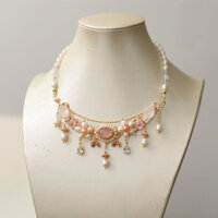 Phụ kiện nữ Hán phục đẹp phong cách cổ điển Ngọc trai mềm Dây chuyền sườn xám cổ điển tươi trẻ