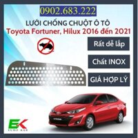 (Phụ kiện Ô tô)Lưới chống chuột ô tô TOYOTA FORTUNER - HILUX 2016-2022 dễ dàng lắp đặt chất liệu inox