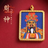 Phụ Kiện Phong Cách Tây Tạng Thangka Mặt Dây Chuyền Thần Tài Sơn Bùa Hộ Mệnh Gawu Hộp Mặt Dây Chuyền