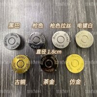 Phụ kiện quần áo kim loại cao cấp, Khóa lắc đầu, Bộ phụ kiện hoàn chỉnh, Nút che giấu màu vàng tròn