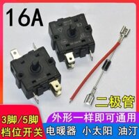 Phụ kiện Quạt sưởi điện, bếp sưởi điện, Máy sưởi dầu, máy sưởi năng lượng mặt trời nhỏ, công tắc bánh răng điều chỉnh nhiệt độ, điốt nhiệt độ cao và thấp