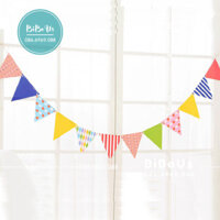 Phụ Kiện Sinh Nhật - Trang Trí Lều - Dây Cờ Tam Giác - Nhiều màu