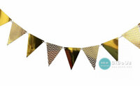 Phụ Kiện Sinh Nhật - Trang Trí Lều - Dây Cờ Tam Giác - Vàng Gold