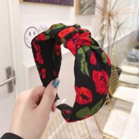 Phụ kiện tóc bán buôn chất lượng phong cách mới Hàn Quốc, phiên bản Hàn Quốc, băng đô rộng có nơ vải đơn giản hoa cho phụ nữ