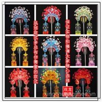 Phụ kiện tóc cô dâu say rượu vương miện Phượng Hoàng áo choàng cổ trang đám cưới Trung Quốc bướm