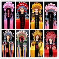 Phụ kiện tóc cô dâu say rượu vương miện Phượng Hoàng áo choàng cổ trang cưới Trung Quốc vương miện bướm