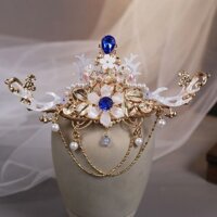 Phụ kiện tóc Hanfu Mũ Nữ Siêu Cổ Tích Trắng Hươu Sừng Tóc Thái Phong Cách Cổ Đại Ming Làm Tua Rua Phượng Hoàng Thái Phụ Kiện
