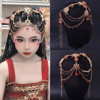 Phụ kiện tóc trẻ em, dây đeo trán, băng đô tua rua Apsara bay Đôn Hoàng