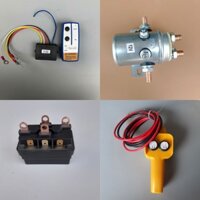 Phụ kiện tời điện 12/24V ắc quy , tay cầm, công tắc ,rơ le.....