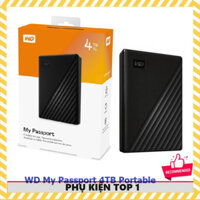 PHỤ KIỆN TOP ➊ Ổ cứng di động HDD 2.5 inch WD My Passport 4TB Portable USB 3.2 New Chính Hãng 100% - Fullbox ổ kích th