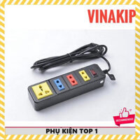 PHỤ KIỆN TOP ➊ Ổ Cắm Điện 4 ổ Đa Năng Liền Dây S13 5m và 3 m có công tắc Tắt/Mở 15A 250V CHÍNH HÃNG VINAKIP
