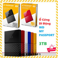 PHỤ KIỆN TOP ➊ Ổ Cứng Di Động WD MY PASSPORT dung lượng 3TB (2 màu) Bảo hành 3 năm 1 đổi 1 Chuẩn USB 3.0 Hàng chuẩn Chín