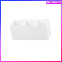 Phụ kiện trang điểm 3 lưới Giá đỡ bàn chải để bàn 20x7cm Trắng văn phòng naierke