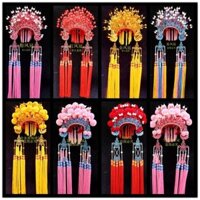 Phụ kiện trang phục opera truyền thống Trung Quốc, vương miện phượng hoàng thời thượng và trang phục cổ Xiapei, cô dâu vương miện phượng hoàng, trang phục cổ cô dâu, công chúa quý tộc, bướm say rượu