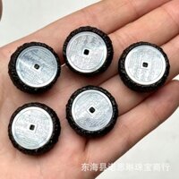 Phụ kiện trang sức hạt Phật DIY, dây chuyền điện thoại, vòng tay, mặt dây chuyền, hình xương cá cũ, gắn đá đen, hình ma tiền, đám mây tiền.