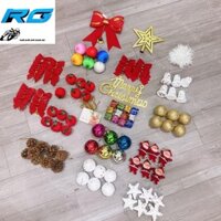 Phụ Kiện Trang Trí Cây Thông Noel Full Bộ + Dây Đèn Led 8m Trang Trí Cây Thông 1m5 1m8 2m