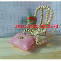 Phụ kiện trang trí để bàn decor mini đồ sưu tầm nhà búp bê mô hình tiểu cảnh tí hon cute handmade, độc lạ ghế hạt gỗ  lạ