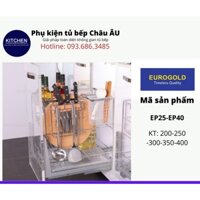 Phụ kiện tủ bếp Eurogold - Giá dao thớt da vị inox 304 cao cấp