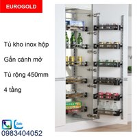 Phụ kiện tủ bếp Eurogold M040445 Inox hộp 4 tầng tủ rộng 450mm