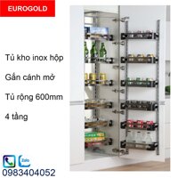 Phụ kiện tủ bếp Eurogold M040460 Inox hộp 4 tầng tủ rộng 600mm
