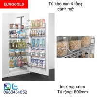Phụ kiện tủ bếp Eurogold EG80460S inox mạ crom 4 tầng tủ rộng 600mm