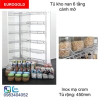 Phụ kiện tủ bếp Eurogold EG80645S inox mạ crom 6 tầng tủ rộng 450mm