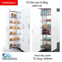 Phụ kiện tủ bếp Eurogold EG90640S inox mạ crom 6 tầng tủ rộng 400mm