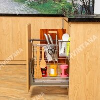 Phụ kiện tủ bếp, Giá dao thớt Inox nan dẹt Avintana ADT340