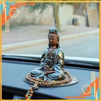 Phụ kiện  Tượng Phật Gốm Kim Sa Phật Adida , Quan Âm Cao Cấp Để Xe Ô Tô - Tượng Phật  để xe hơi