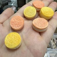 Phụ kiện vẽ tay làm bánh quy Oreo bằng sừng chạm khắc gốc, vòng tay hạt DIY, phụ kiện hoạt hình