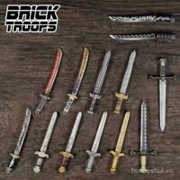 Phụ kiện vũ khí kiếm in Leyile BRICK TROOPS của bên thứ ba, phiên bản thứ hai
