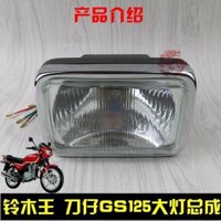 Phụ Kiện Xe Máy Suzuka Dao GS125 Đèn Pha Siêu Sáng Lắp Ráp Bóng Đèn Gỗ Đèn Pha Vuông