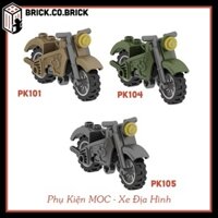 Phụ Kiện Xe Mô Hình Lắp Ráp Đồ Chơi Xe Motor Địa Hình Quân Sự Phụ Kiện MOC Army Cho Minifigure PK101-PK105