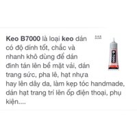 Phụ kiệnKeo dán màn hình điện thoại B7000 dung tích 15ml, 50ml, 110ml siêu dính, dán gioăng, cảm ứng điện thoại, đồ nhựa