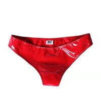 Phụ nữ bóng eo thấp Quần short da PVC khiêu dâm dưới đáy gợi cảm Đồ lót vỏ bọc tôn sùng Wetlook Latex Quần Mini Hot Sexi [Sexybuyer-136]