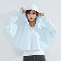 Phụ nữ chống nắng Dây kéo dài tay có mũ trùm đầu Áo khoác đi xe đạp thoáng khí