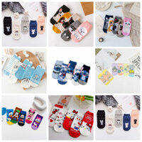 Phụ Nữ Cổ Thấp Cổ Chân Tất Hoạt Hình Ngộ nghĩnh Tất Cotton Cho Bé Gái Bé Trai Quà Tặng