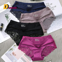 Phụ Nữ Của Đồ Lót Băng Lụa Traceless Ren Cotton Kháng Khuẩn Sexy Và Thoáng Khí Siêu Mỏng Của Phụ Nữ Giữa Eo Quần Lót