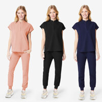 Phụ Nữ Đồng Phục Y Tế Đàn Hồi Chà Bộ Bệnh Viện Phẫu Thuật Áo Tay Ngắn Quần Phụ Kiện Điều Dưỡng Quần Áo Bác Sĩ