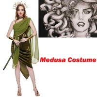 Phụ Nữ Gợi Cảm Medusa Trang Phục Làm Đẹp Nữ Thần Hy Lạp Cosplay Cao Cấp Váy Nữ Halloween Rắn Còi Phù Thủy Trang Phục Dự Tiệc Nữ Trò Chơi Lễ Hội Sân Khấu Biểu Diễn Lạ Mắt Trang Phục