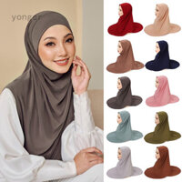 Phụ Nữ Hijab Turban Ả Rập Mũ Đôi Tròn Khăn Trùm Đầu Bonnet Mũ Hijab
