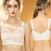Phụ nữ mới đầy đủ cup siêu mỏng hoa ren liền mạch cộng với kích thước Bra của phụ nữ mềm mại không dây xốp miễn phí Sexy thu thập chống chảy xệ Bra lớn bên hỗ trợ Push Up Bra Phụ nữ thời trang Bra Breathable thoải mái đồ lót
