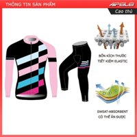 Phụ nữ mới Quần áo đi xe đạp leo núi Màu hồng  Bộ dài tay Thông khí